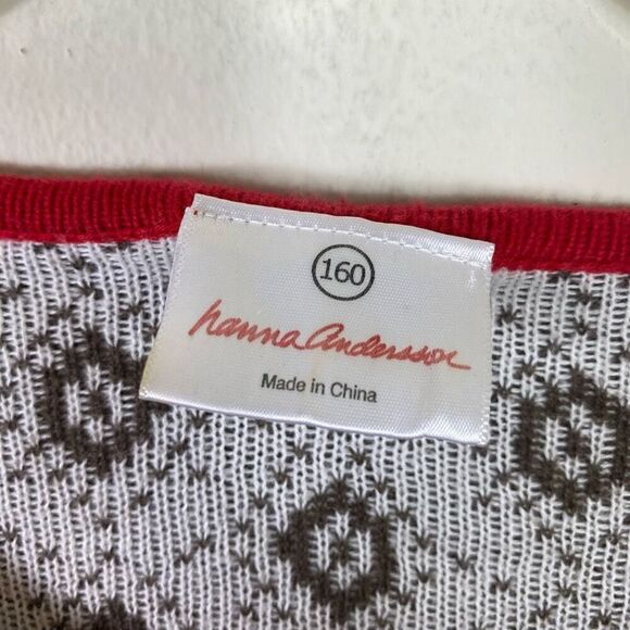 Hanna Andersson Big Girl Brown Layer Fairisle Long Sleeve Holiday Dress Size 14 - Picture 4 of 6